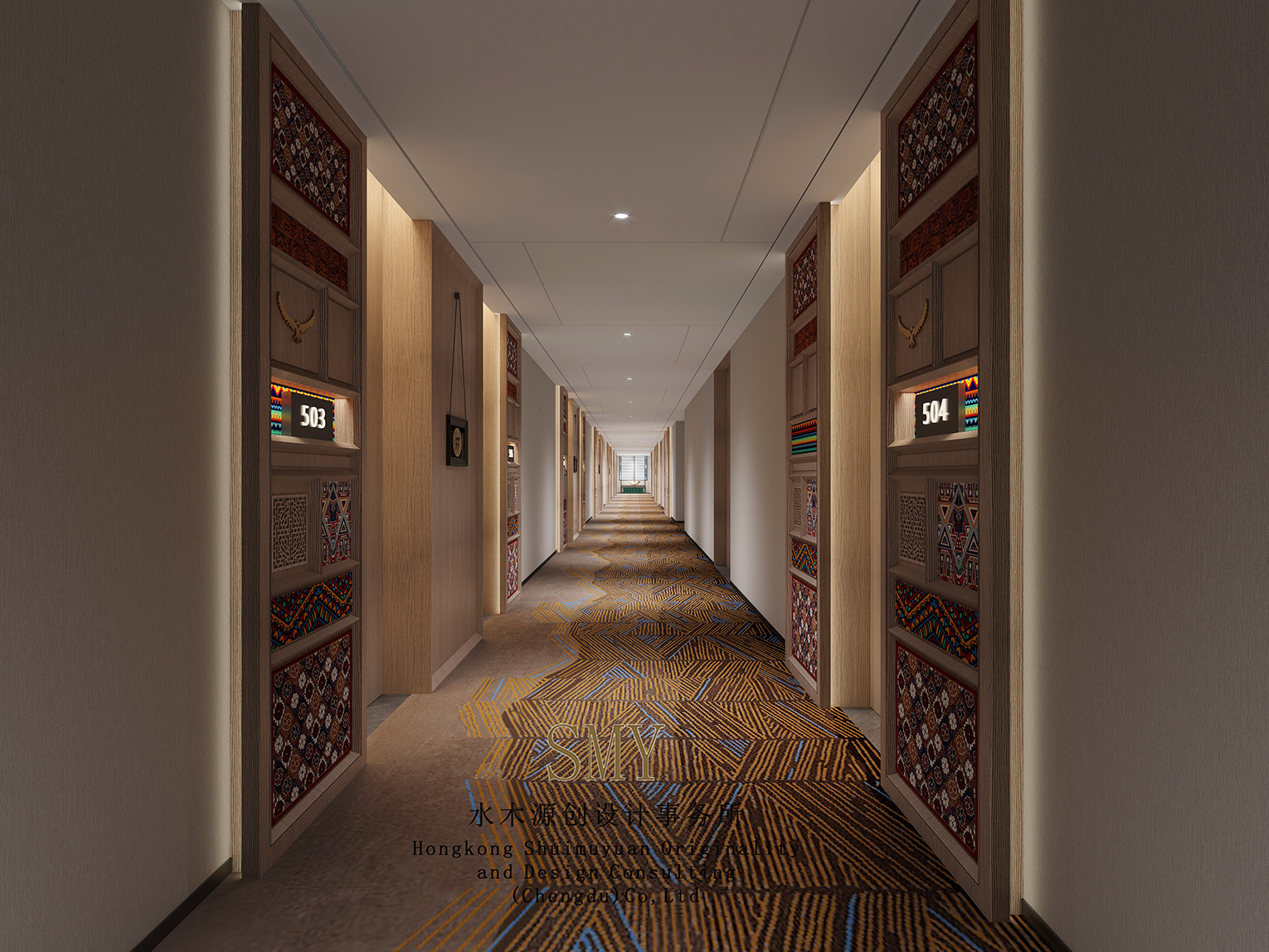 酒店客房樓層走廊設計
